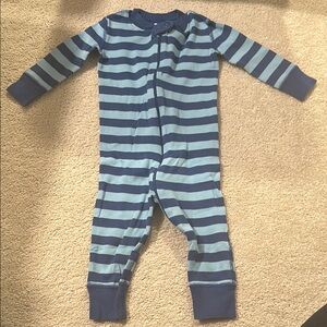 Hanna Andersson Striped Blue Kids One Piece
